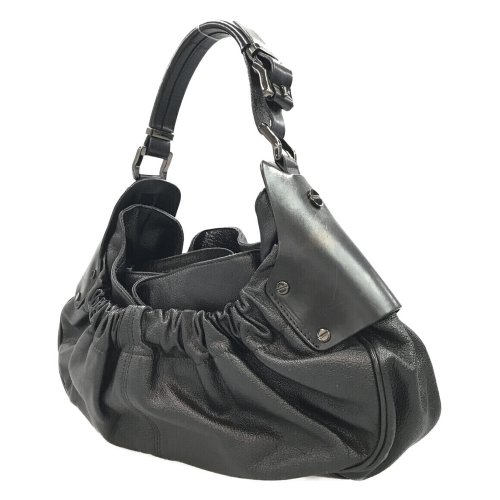 Burberry Warrior Drawstring Hobo bag black leather - Picture 2 of 6